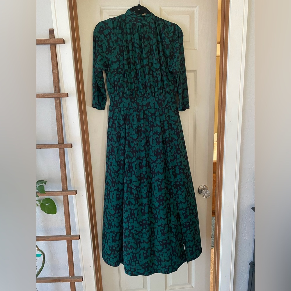 Accepting offers- Lane Bryant Emerald Green Patterned Long Dress